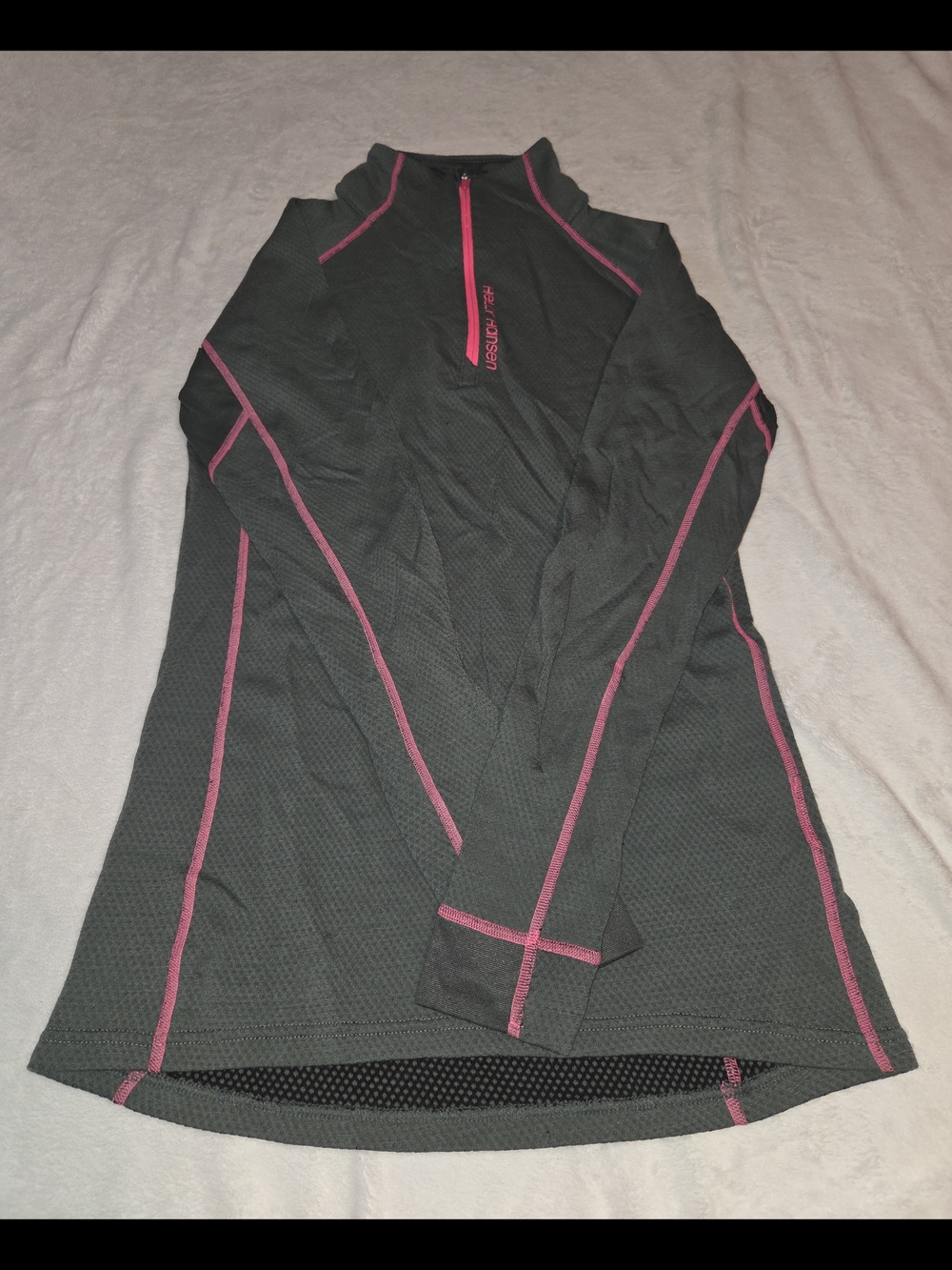 Helly Hansen Black and Pink Long Sleeve Base Layer Top